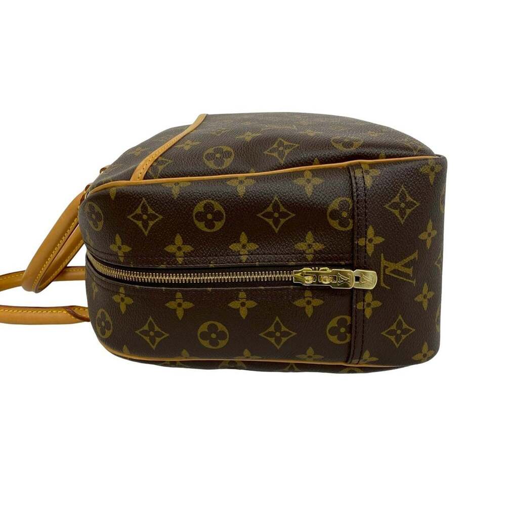 LOUIS VUITTON Vintage Brown Monogram Leather Deauville Boston Bag - Picture 5 of 10